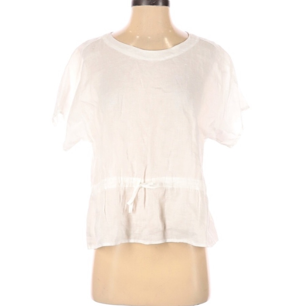 Anthropologie white short sleeve blouse NWOT